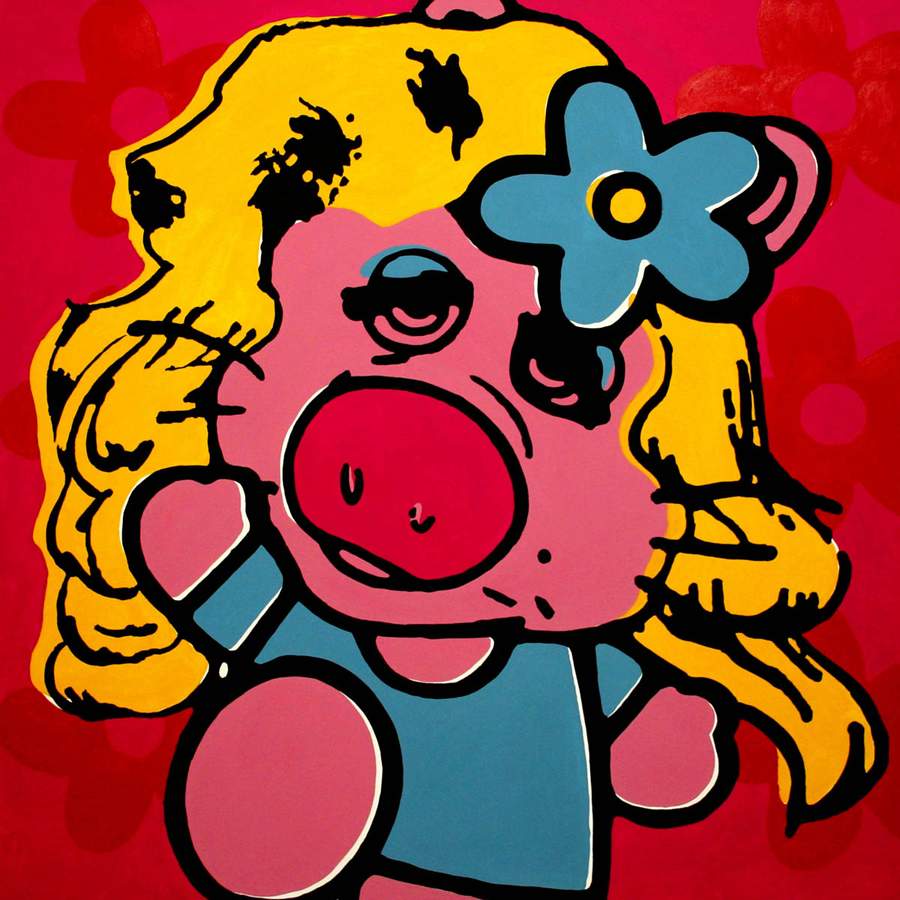 Hello Piggy, 2011, 80x80 cm